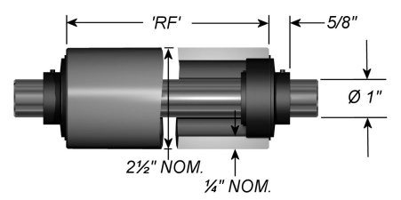 Aluminum Dead Shaft 2.5