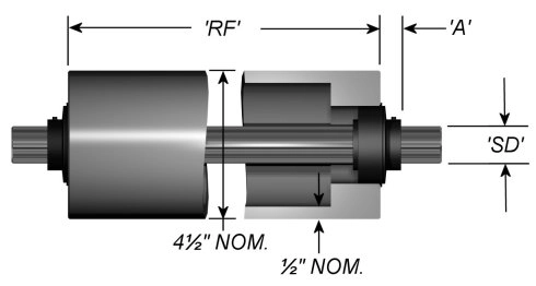 Aluminum Dead Shaft 4.5