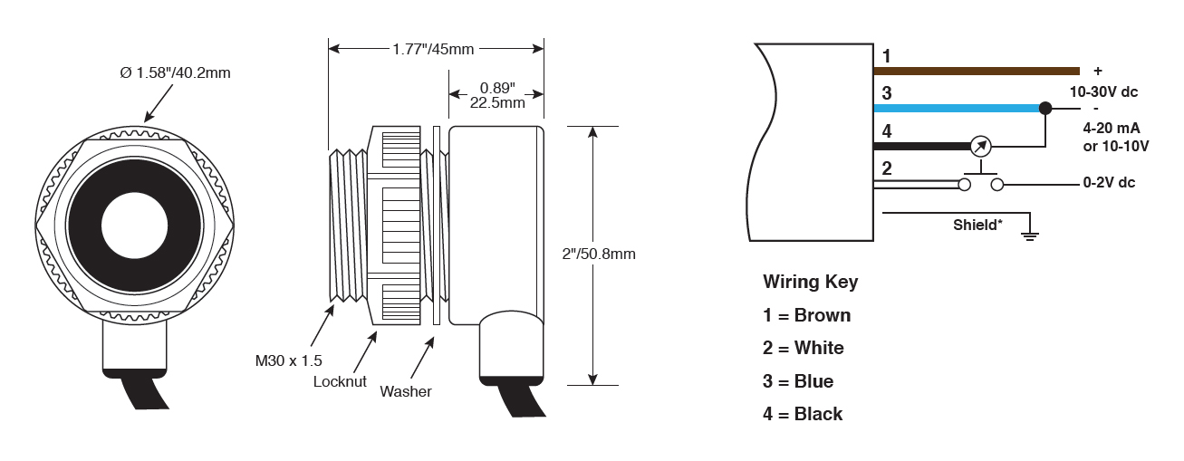 Ultrasonic Diameter Sensors Diagram